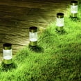 thumbnail image 1 of HongHeng Clearance Under $2.00 Solar Outdoor Stainless Steel Cylindrical Lighting 4pc Courtyard Light Garden Waterproof Floor Plug Light LED Light, 1 of 9