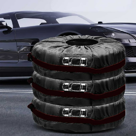HongHeng Clearance Under $2.00 Tire Cover Automobile Spare Tire Cover Snow Tire Storage Bag Wheel Cover Protection Cover
