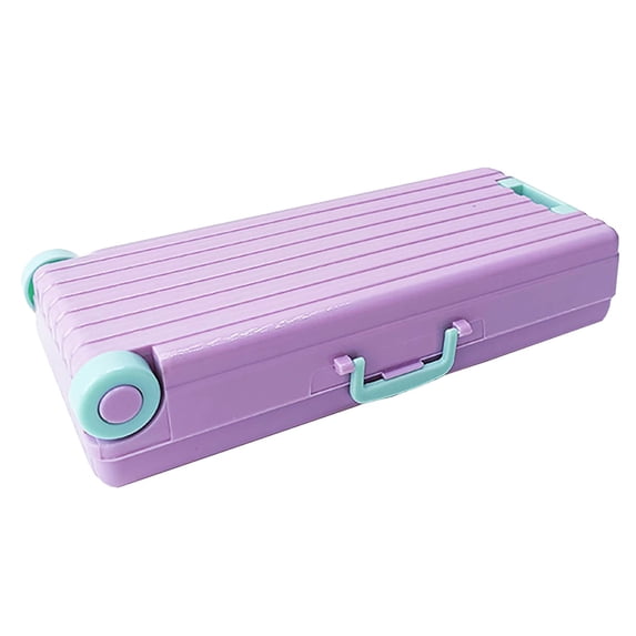 HongHeng Clearance Under $2.00 Translucent Frosted Stationery Box Student Storage Pencil Bag Pencil Case Multi-functional Plastic Pencil Case