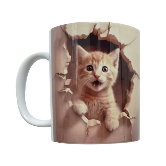 HongHeng Coffee Cup Ceramic White Cup office Coffee Cup Gift Lens Coffee Cup