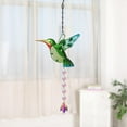 thumbnail image 1 of HongHeng Crystal Suncatchers Hanging, Stained Glass Hummingbird Crystal Ball Prisms Ornament, Rainbow Maker Home Décor for Windows Chandelier Home Garden, Present for Bird Lovers, 1 of 6