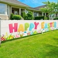thumbnail image 1 of HongHeng Easter Banner Outdoor Decorations Yard Sign Party Supplies Welcome Backdrop Eggs Bunny Home Decor for Outside Indoor Garden Fence Balcony Porch Tree Front Door Greeting, 1 of 6