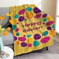 thumbnail image 1 of HongHeng Easter Eggs Throw Blanket, Cute Soft Ligtweight Blanket, Durable Cozy Anti-Pilling Flannel Fleece Blanket for Baby Kids Girls Gift Home Decor 27x39 in, 1 of 7