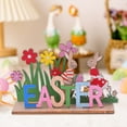 thumbnail image 1 of HongHeng Easter Wooden Table Sign Decoration Spring Freestanding Wood Tabletop Centerpiece Signs Retro Happy Easter Eggs Bunny for Home Table Tiered Tray Party Decor, 1 of 6