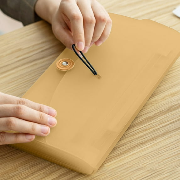 HongHeng Expanding File Folder - Small Accordion File Folder Expandable Card Ticket Holder File Storage Folder Check Bill File Folder Plastic Business Document Organizer Wallet Case