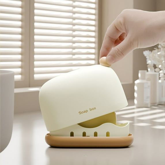 HongHeng Extra Savings $8 Christmas Hat Travel Soap Box Sealed Watertight Soap Box Travel Special Portable Soap Box Two Colors