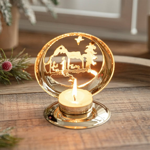 HongHeng Extra Savings $8 Metal Decorative Christmas Tree with Holders Christmas Decoration Items for Home Table Top and Gifts Candles Cm Candle Holders for Home Decor