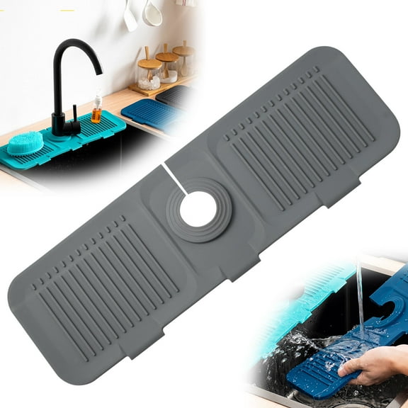 HongHeng Faucet Mat for Kitchen Sink 2024 New Kitchen Sink Guard Draining Mat Fast Drying Stone Sink Tray Sink Protectors Sink Faucet Mat