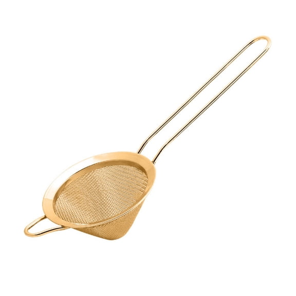 HongHeng Fine Mesh Strainer, Stainless Steel Tea Strainer Bar Strainer Small Conical Cone Mesh Straine for Cocktail Coffee Juice, Healthy & Easy Clean, Long Handle & Hanging Loop