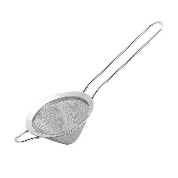 HongHeng Fine Mesh Strainer, Stainless Steel Tea Strainer Bar Strainer Small Conical Cone Mesh Straine for Cocktail Coffee Juice, Healthy & Easy Clean, Long Handle & Hanging Loop