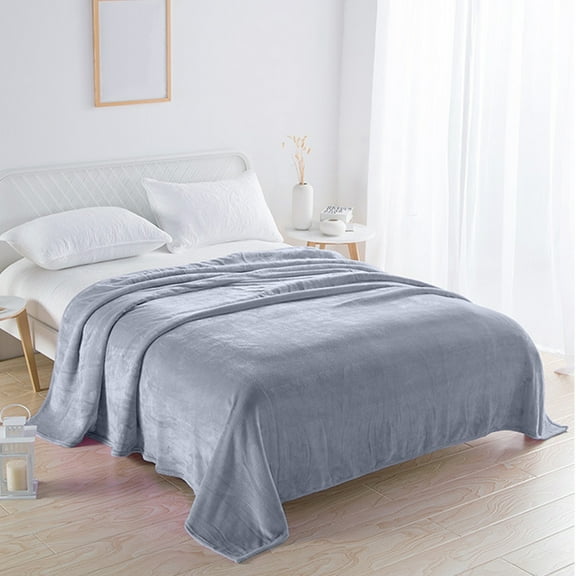 HongHeng Flannel Bed Blankets - Soft Lightweight Plush Fuzzy Cozy Luxury Blanket Microfiber, 47x78 inches