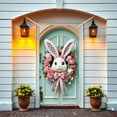 thumbnail image 1 of HongHeng Happy Easter Door Cover Bunny Banner Large Fabric Colorful Spring Welcome Decoration for Easter Party Photo Booth Background Favor Supplies, 35 x 71 Inches, 1 of 6