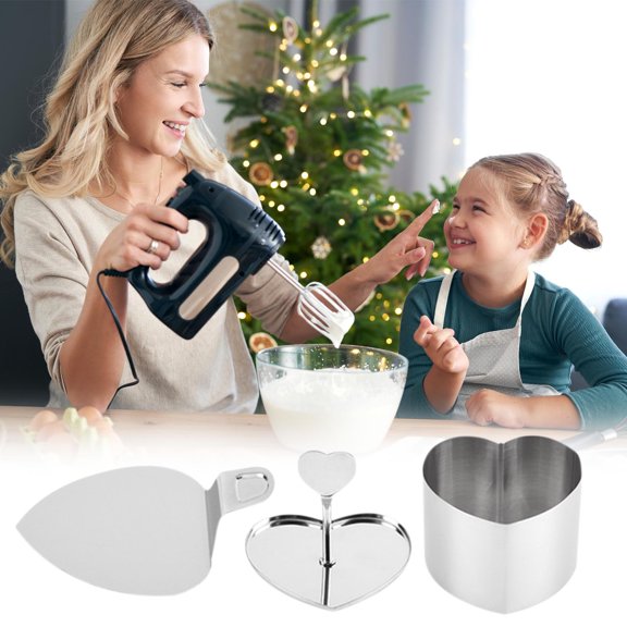 HongHeng Heart Food Molding Set, 3-Piece Fitted Press & Transfer Plate