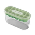 thumbnail image 1 of HongHeng Ice Cube Tray with Lid&Bin, Ice Cube Mold with 2 Layer, Stackable Ice Trays for Freezer with Easy-Release Bottom, for Drinks, 1 of 4
