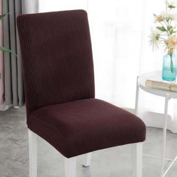 HongHeng Jacquard Chair Covers for Dining Room 1 Pack, Waffle Pattern Stretch Dining Chair Cover, Washable Spandex Kitchen Parsons Chair Slipcovers, Chair Covers for Home or Party