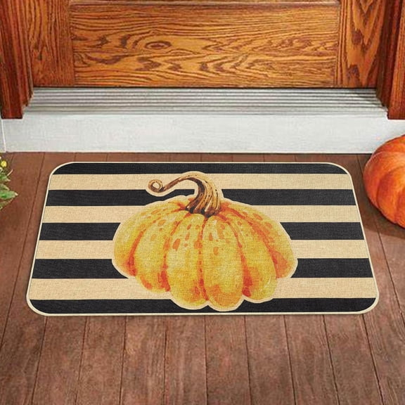 HongHeng Kitchen Mat Autumn Kitchen Rugs Thanksgiving Decorative Door Mats, Home Seasonal Fall Holiday Party Autumn Maple Leaves Harvest Thankful Grateful Blessed Floor Mat