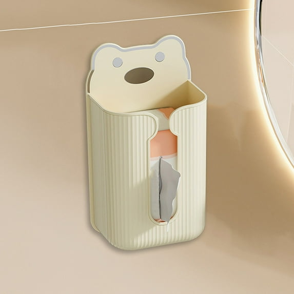 HongHeng Kitchen Wipes Storage, Flushable Wipes Holder for Bathroom, Wall-Mounted Tissue Box, Non-Slip Flushable Wipes Holder, Wipe Container, Wipes Dispenser for Kitchen