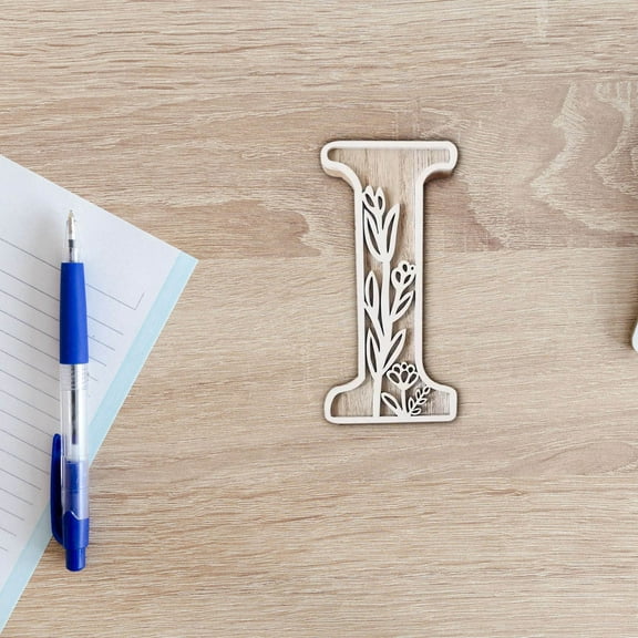 HongHeng Layered Wooden Letters for Wall Decor, Flowered Paintable Wooden Nursery Letters for Crafts Wood Alphabet Letter for Birthday Boho Nursery Name Sign Wedding Home Decoration