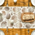 thumbnail image 1 of HongHeng Linen Happy Easter Table Runner Spring Easter Egg Decoration Farmhouse Home Dining Room Kitchen Table Decor (12" x 35"), 1 of 6