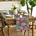 thumbnail image 1 of HongHeng Linen Happy Easter Table Runner Spring Easter Egg Decoration Farmhouse Home Dining Room Kitchen Table Decor (12" x 70"), 1 of 6
