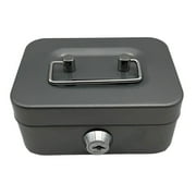 HongHeng Locking Steel Mini Cash Box with Removable Coin Tray and Key Lock for Kids