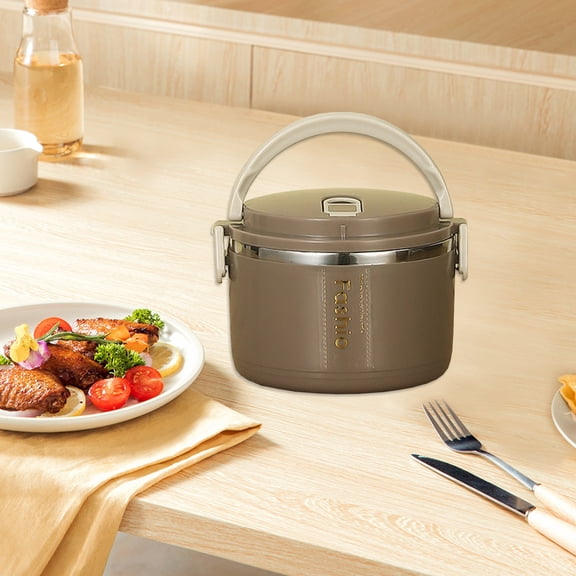 HongHeng Lunch Box Portable Stainless Steel thermal Insulated Rice Noddles Bento Box Food Container