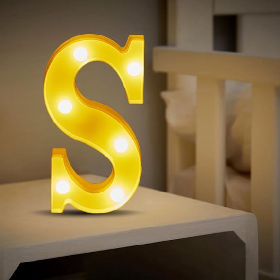 HongHeng Marquee Light Up Letters, Led Large Letters Sign 26 Alphabet for Party Décor, Light Up Letters Battery Powered Warm White Christmas Decoration Numbers Light