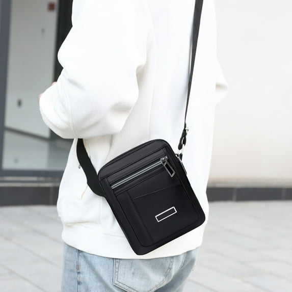 HongHeng Men's Messenger Bag - Compact Crossbody Shoulder Bag, Durable Sling Satchel with Adjustable Strap,Perfect for Work, Travel, and Daily Use