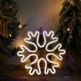 thumbnail image 1 of HongHeng Neon Signs Neon Lights Neon Signs for Bedroom Kids Room Living Room Bar Party Holiday Christmas Winter Snowflake, 1 of 6