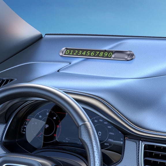 HongHeng Parking Number Plate,Luminous Car Parking Card,Notification Phone Number Card,Hidden Moving Auto Metal Phone Number Plate,Temporary Stop Sign for Car Decoration Accessories