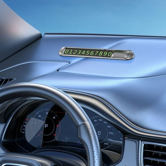 HongHeng Parking Number Plate,Luminous Car Parking Card,Notification Phone Number Card,Hidden Moving Auto Metal Phone Number Plate,Temporary Stop Sign for Car Decoration Accessories