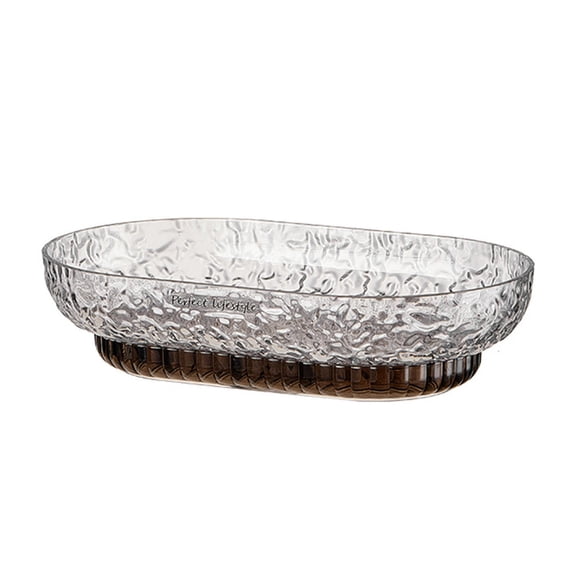 HongHeng Plastic Serving Bowls, Square Serving Bowls, Large Elegant Diamond Pattern Plastic Bowls for Salad, Party Snack, Popcorn, Chip, Buffet, Candy, Fruit, Clear