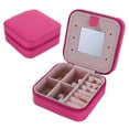 thumbnail image 1 of HongHeng Portable Jewelry Box with Mirror Travel Ring Necklace Earrings Jewelry Storage Box, 1 of 3