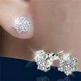 thumbnail image 1 of HongHeng Rhinestone Small Glitter Crystal Stud Earrings for Women,Sparkly Elegant Wedding Prom Earrings Jewelry Gift, 1 of 5