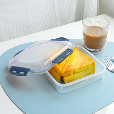 HongHeng Sandwich Container: 1 Pack Reusable, BPA Free Plastic Food Storage with Snap-off, Leak-Proof Lid