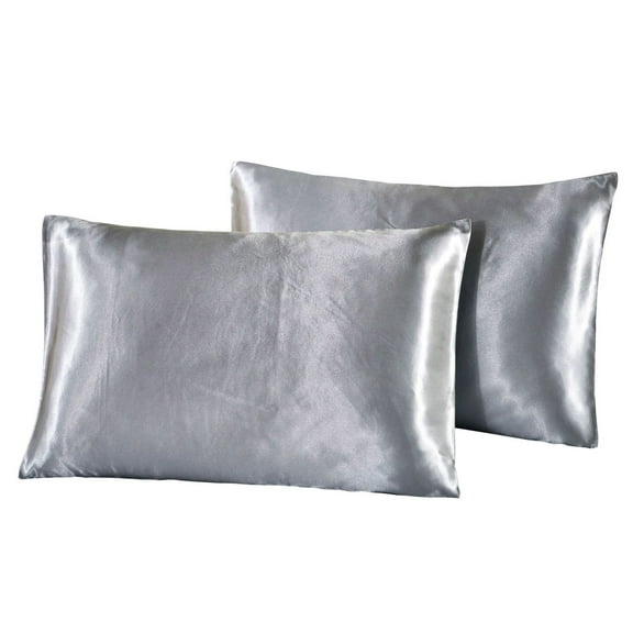 HongHeng Satin Pillowcase for Hair and Skin, Silk Satin Pillowcase 2 Pack, Pillow Cases Set of 2, Silky Pillow Cover with Envelope Closure (20x36 Inch)
