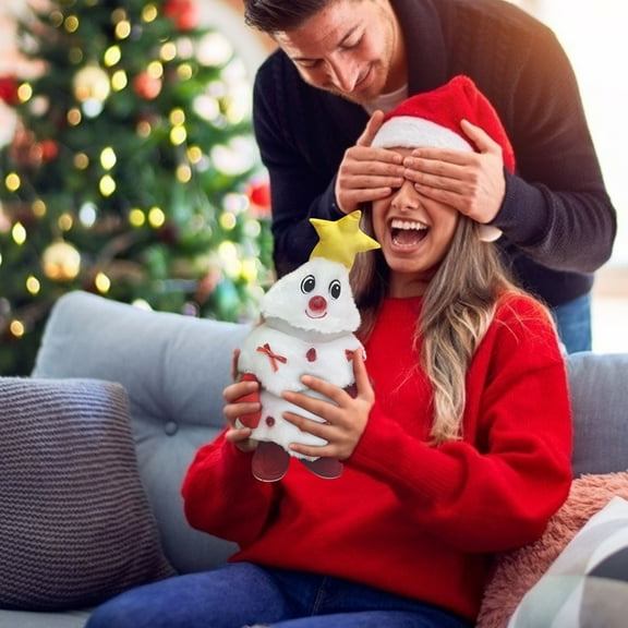 HongHeng Singing Dancing Christmas Tree,Electric Christmas Tree Plush Toy with Lights,Animated Xmas Table Decorations Cute Funny New Year Xmas Gifts for Family Friends Toddlers Kids