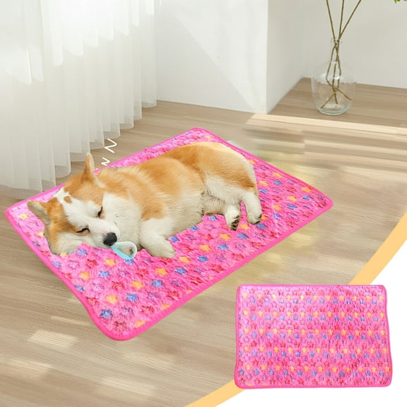 HongHeng Small Blanket for Indoor, Warm Calming Kitten & Puppy Beds for Anxiety and Stress, Washable Small Mat for Crate, Fuzzy Pet Blankets