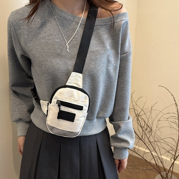 HongHeng Small Crossbody Sling Bag Water Resistant Mini Crossbody Bag Chest Purse Fanny Pack Running Phone Holder for Men Women Travel Workout