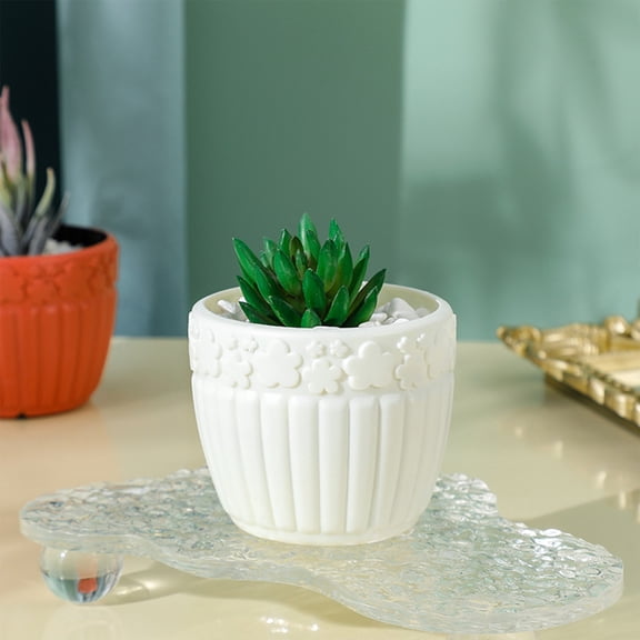 HongHeng Small Plant Pots, 1 Pack Plastic Planters with Drainage Holes and Saucers for Flowers Plants, Succulents, Seed Starting Pots