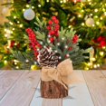 thumbnail image 1 of HongHeng Small Tabletop Christmas Tree with Ornaments, Pine Cones, Berries, and Light - for Home Decor, 1 of 8