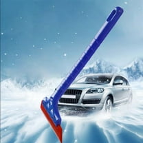 HongHeng Snow Ice Scraper for Car, Rubber Blade Scratch-Free Freeze Resistant Anti-Slip Handle Frost Snow Removal Tool for Any Size Vehicle Windshield, Use in All Winter Conditions