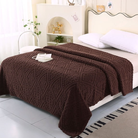 HongHeng Solid Color Taffeta Blanket Reversible Thickened Blanket office Napping Blanket Gift Blanket Summer Bed Covering Blanket