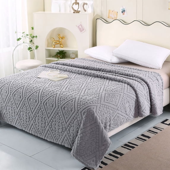 HongHeng Solid Color Taffeta Blanket Reversible Thickened Blanket office Napping Blanket Gift Blanket Summer Bed Covering Blanket