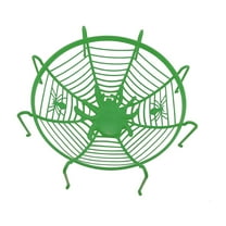 HongHeng Spider Web Halloween Candy Bowl Halloween Decorations Indoor Table Desk Home Decor Haunted House Trick Or Treat Party Supplies Favors Basket Candy Dish Plastic