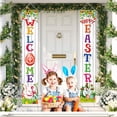 thumbnail image 1 of HongHeng Spring Porch Banners and Flower Porch Sign Spring Floral Door Sign Bunny Eggs Hanging Flag Spring Summer Flower Porch Banner Sign for Home Indoor Outdoor Decorations, 1 of 7