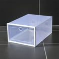 thumbnail image 1 of HongHeng Storage Shoes Box Womens Mens Shoe Storage Display Box Plastic Foldable Stackable Shoe Container Clear Closet Shelf Shoe Organizer - 1 Pack, 1 of 4
