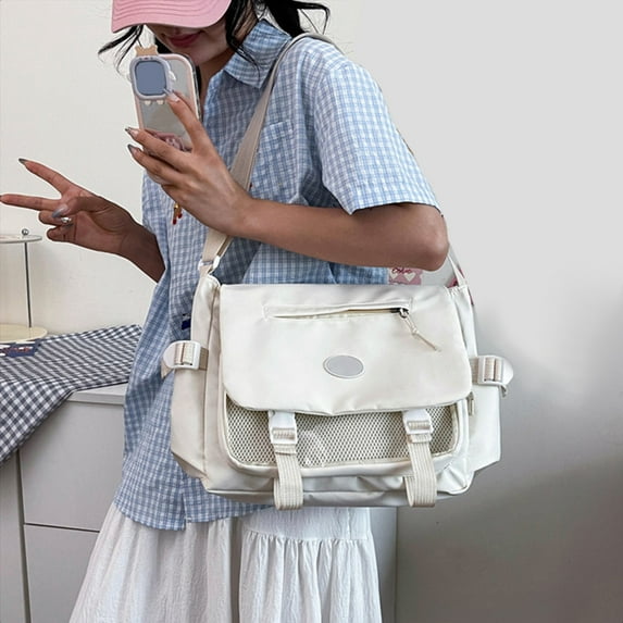 HongHeng Student Large Capacity Class Messenger Bag Simply and Versatile Shoulder Messenger Bag