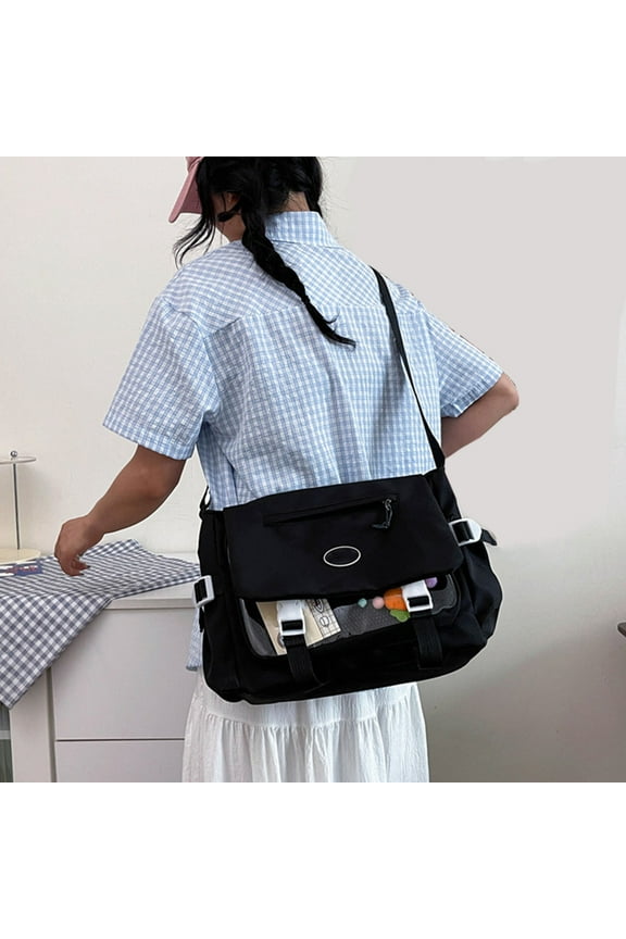 Student Large Capacity Class Messenger Bag Simply and Versatile Shoulder Messenger Bag