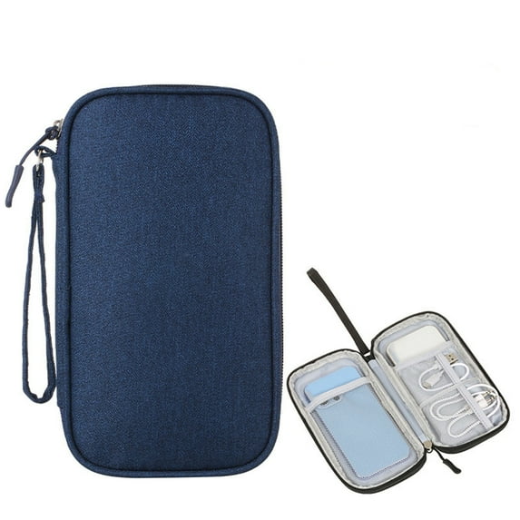 HongHeng Travel Cable Organizer Pouch Electronic Accessories Carry Case Portable Waterproof Double Layers All-in-One Storage Bag for Cord, Charger, Phone, Earphone